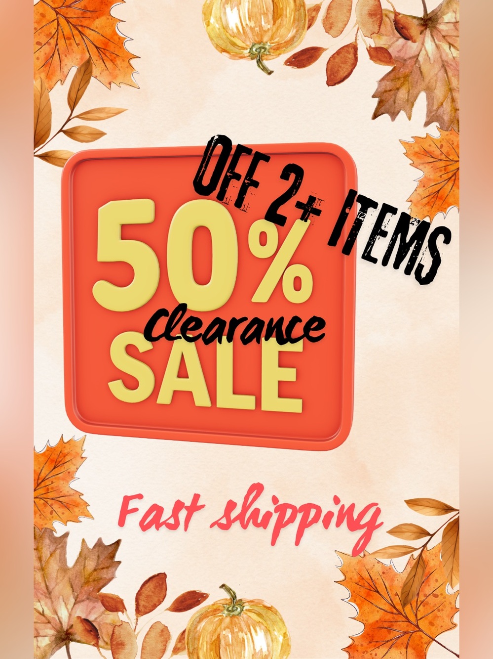 🌪️ CLEARANCE SALE! 50%
OFF 2+ ITEMS🌪️